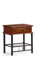 Halmar Noční stolek Fiona, antická třešeň / černá - Night Stand