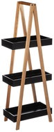 5FIVE SIMPLY SMART Bathroom shelf, 3 levels bamboo, black - Shelving Unit
