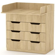 Vomaks Changing table Kids, wood colour oak sonoma - Chest of Drawers
