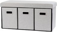 StarDeco Úložná komoda v šedé barvě 38 cm FU224WH - Taburet