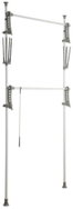 WENKO Herkulex Flex clothes rack, plastic, telescopic, white - Clothes Hanger