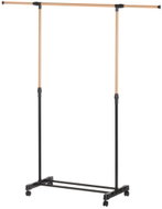 4LIVING Stojan na oblečení Cascia, kov, pojízdný, černý, 145 × 43 × 160 cm - Clothes Hanger