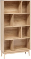 5FIVE SIMPLY SMART Regál Abana, 8 polic, dřevo, hnědý, 80 × 160 cm - Shelving Unit