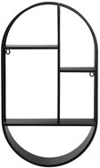 4LIVING Siiri wall shelf, metal, black, 35×60cm - Shelf