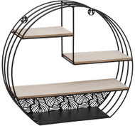 ATMOSPHERA Police Mirna, nástěnná, kov, černá, 39,3 × 10,5 × 36 cm - Shelf