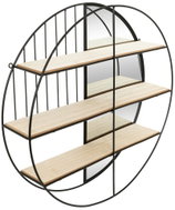 ATMOSPHERA Police Zina, nástěnná, kov, černá, 56 × 56 × 12 cm - Shelf