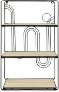 HOME STYLING COLLECTION Wall shelf, metal, black, 35×12×55cm - Shelf
