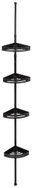 5FIVE SIMPLY SMART Bathroom shelf, corner, for shower, telescopic, 4 shelves, aluminium, black - Bathroom Shelf