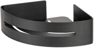 WENKO Bivio corner shower shelf, no-drill installation, aluminium, black, 30×23×8cm - Bathroom Shelf
