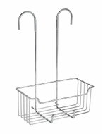 WENKO Milo shower caddy, hanging bathroom shelf, stainless steel, silver, 25×14×36cm - Bathroom Shelf