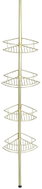 WENKO Dolcedo shower caddy, corner, telescopic, 4 shelves, stainless steel, gold - Bathroom Shelf