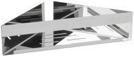 WENKO Genova corner shower shelf, drill-free installation, stainless steel, silver - Bathroom Shelf