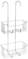 WENKO Milo hanging shower shelf, 2 tiers, stainless steel, grey, 25×14×55cm - Bathroom Shelf