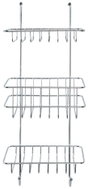 WENKO Revigo shower organiser, hanging, 3 tiers, chrome-plated steel, silver - Bathroom Shelf