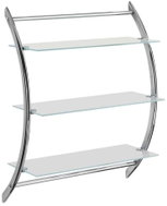 WENKO Vermont bathroom shelf, 3 tiers, chrome-plated steel, silver, 57×22×71cm - Bathroom Shelf