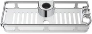 WENKO Polička do koupelny, do sprchy, závěsná, plast, stříbrná, 28,5 × 11,5 × 4 cm - Bathroom Shelf
