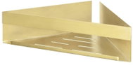 WENKO corner shower shelf, mounting without drilling, stainless steel, gold - Bathroom Shelf