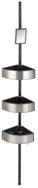WENKO corner shower shelf, telescopic, 3 tiers, aluminium, black - Bathroom Shelf