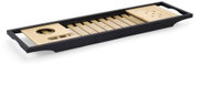 ZELLER Bath bridge, bamboo, black, 70×20×3.5cm - Bathroom Shelf