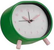 SEGNALE Budík Vakna, analogový, kovový, zelený, na 1 baterii AA, 12,5 × 5 × 11,5 cm - Alarm Clock