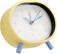 SEGNALE Budík Vakna, analogový, kovový, žlutý, na 1 baterii AA, 12,5 × 5 × 11,5 cm - Alarm Clock