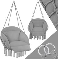 Tectake Křeslo závěsné Samira, šedé - Hanging Chair