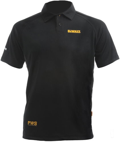 DeWALT original men's polo shirt Rutland performance black size. XXL - Work T‑Shirt - Main image