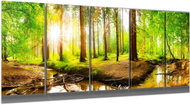 LIOX Painting forest stream, 250 × 100 cm, five-piece - Painting