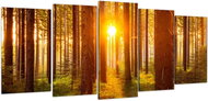 LIOX Painting dawn in the forest, 200 × 90 cm, five-piece - Painting