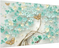 LIOX Golden tree with butterflies, 120 × 80 cm - Painting
