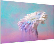 LIOX Pink and blue gerbera painting, 90 × 60 cm - Painting