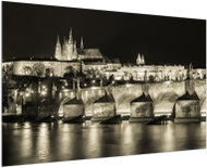 LIOX Painting night panorama of Prague, 100 × 65 cm - Painting