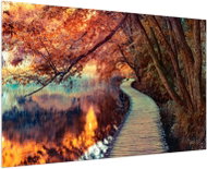 LIOX Picture of a walk in the forest, 90 × 60 cm - Painting