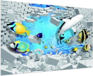LIOX 3D Picture of the sea behind the wall, 150 × 100 cm - Painting