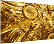 LIOX 3D Painting golden abstraction, 100 × 65 cm - Painting