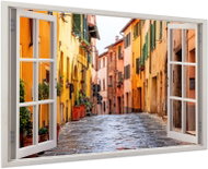 LIOX 3D Picture of a window to the street, 120 × 80 cm - Painting