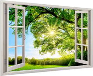 LIOX Picture window tree greeting card, 100 × 65 cm - Painting