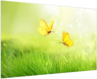 LIOX Painting yellow butterflies, 120 × 80 cm - Painting