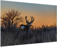LIOX Painting of a deer in sunset, 100 × 65 cm - Painting