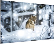 LIOX Painting of a wolf in winter, 100 × 65 cm - Painting