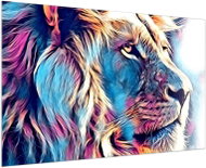 LIOX Painting coloured lion, 120 × 80 cm - Painting