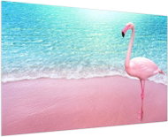 LIOX Picture of a flamingo on the beach, 100 × 65 cm - Painting