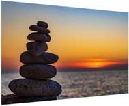 LIOX Zen image of stones on the beach, 60 × 40 cm - Painting