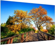 LIOX Painting bridge in autumn landscape, 150 × 100 cm - Painting
