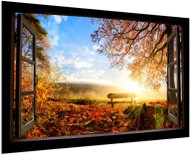LIOX 3D Picture window autumn scene, 60 × 40 cm - Painting