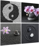 LIOX Painting yin-yang and stones, 90 × 90 cm, four-piece - Painting