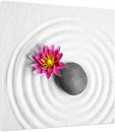 LIOX Painting pink water lily zen, 80 × 80 cm - Painting