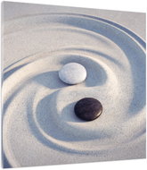 LIOX Painting yin yang in sand, 40 × 40 cm - Painting