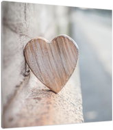 LIOX Wooden heart painting, 60 × 60 cm - Painting