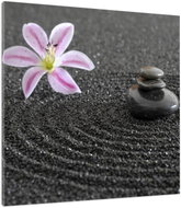 LIOX Painting stones and lilies, 150 × 150 cm - Painting